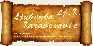 Ljubenko Karavesović vizit kartica